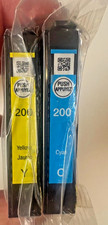 GENUINE OEM EPSON 200 CYAN YELLOW Color INK CARTRIDGES