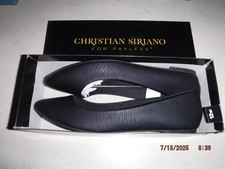 CHRISTIAN SIRIANO WOMENS SIZE 12W BLACK GIGI FLATS NEW w/BOX