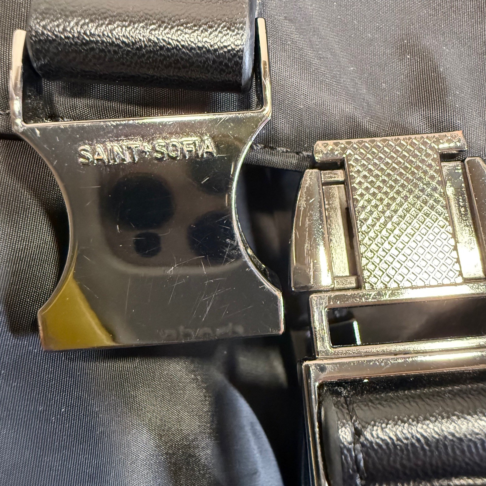 Saint + Sofia Studded Nylon Adjustable Strap Back… - image 5