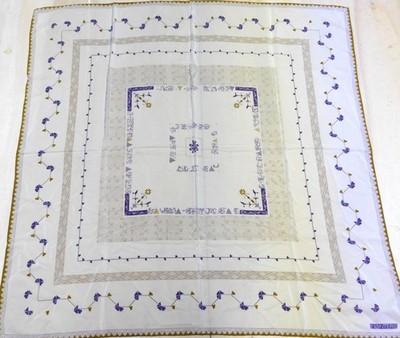VINTAGE WOMEN MANTERO 100% PURE SILK SILK SILK SOIE SCARF (538) 86cm x 86cm