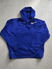 Nike Therma-FIT Herren Hoodie Blau XL Fleece Polyester Logo Kängurutasche