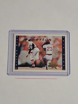 2001 Sunoco Dream Team 'DYNAMIC DUO' Carlton Fisk / Luis Tiant -Boston Red Sox-