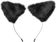 Long Fur Cat Ears Anime Cosplay Headband Hairband Halloween Cosplay Party