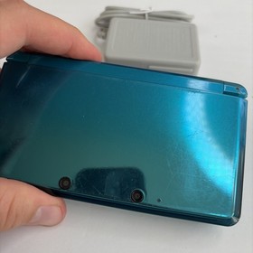 Nintendo 3DS System - Aqua Blue, Charger & Tested US Model