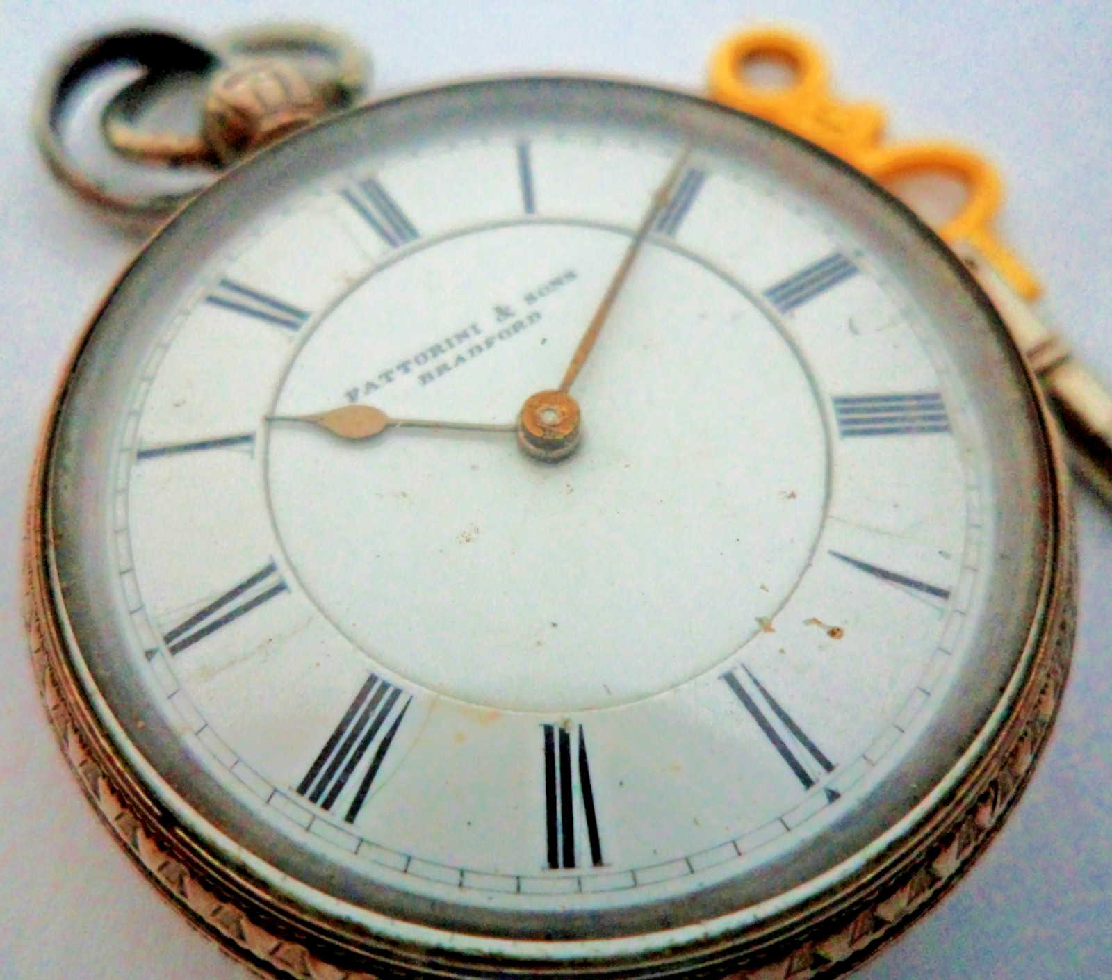 ANTIQUE VICTORIAN 1889 FATTORINI AM. WALTHAM WATCH COM HAND ENGRAVED SILVER CASE
