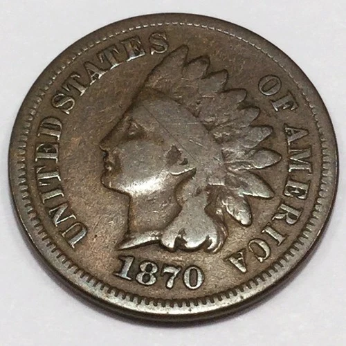 1870-P Indian Head Cent — photo from another recent sale