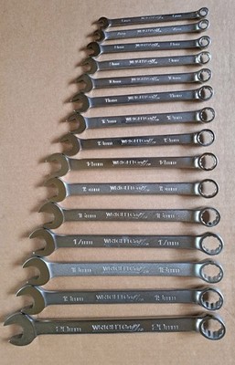 NEW-Wright Tool WRIGHTGRIP  2.0 Combination Wrench Set Metric,15 Pieces 6mm-20mm