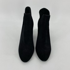 Steve Madden Black Suede Ankle Bootie Block Heel 7M