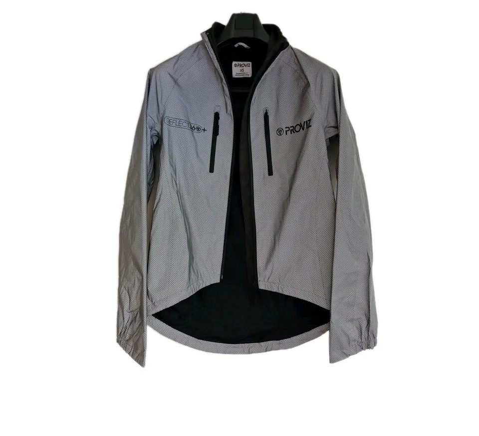 Proviz REFLECT360 Plus Mens Hi Viz Reflective Waterproof Cycling Jacket Grey~XS - Image 2 of 4