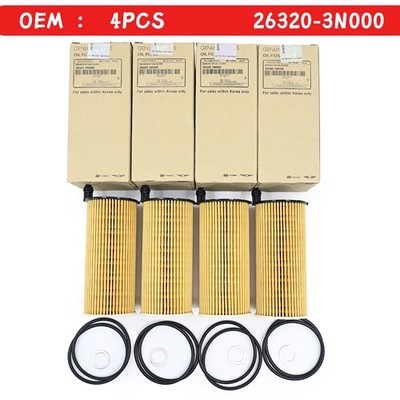 4 Pack Genuine Kia 2021-2024 Kia Carnival 3.5L Engine Oil Filter 26320-3N000