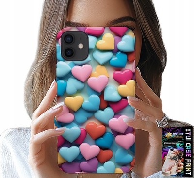 IPHONE 13 MINI HÜLLE - BUNTE HERZEN MÖGLICHKEIT DER PERSONALISIERUNG