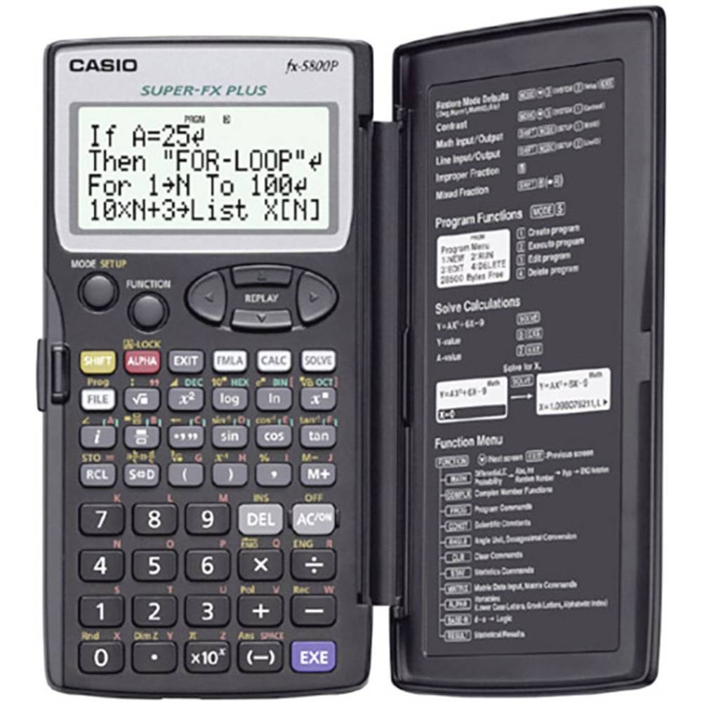 Casio fx-5800P Calculatrice Programmable Scolaire Noire - 2