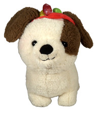 Russ Christmas Puppy Dog Plush 12 Light Up Bulb Headband Jazwares 2023 FLAW