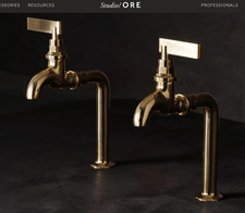 Solid Brass Studio Ore - Chapter Two Hole Deck Mounted Bib Taps