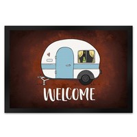 Welcome FußMatte XL Mit Wohnwagen Motiv FußMatte Fussmatte FußAbtreter