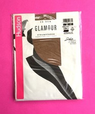 Vintage Nylonstrumpfhose Hudson Glamour 20 DEN, PERLE/015, I 38-40, Glanzstrumpf