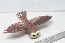 Barn Owl Ice Fish Spearing Decoy Folk Art Carved by CARL CHRISTIANSEN #1