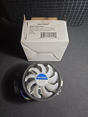 HIGH POWER AM4 AMD Ryzen 5/7/9 AM4 AM5 CPU Heatsink Cooler 4 Pin LED RGB TDP 75W