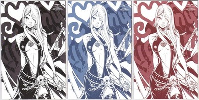 GRIMM: RED AGENT: ISLAND OF DR. MOREAU #5 - KICKSTARTER 3x LINE ART SET, LIM 125