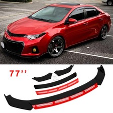 For Toyota Corolla Se Xse Gloss Front Bumper Lip Spoiler Splitter Red Chin Kit