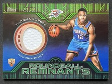 Thomas Sorber 2025-26 Topps Flagship Roundball Remnants Patch Green RC /99