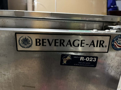 Beverage-Air UCR48A-23 2 Door Undercounter Refrigerator Stainless Steel