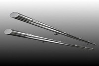 "2\" Chrom Edelstahl Seitenleisten + Amber LED FüR Ford Transit MK8 LWB 2014-2021"