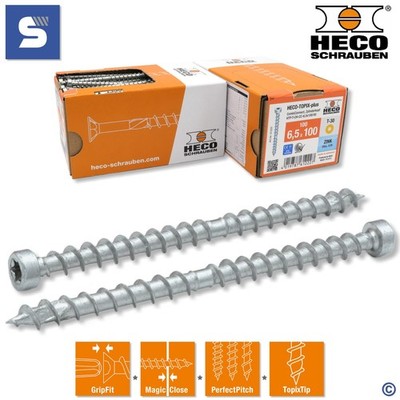 HECO-TOPIX-plus CombiConnect CC Holzbau Konstruktionsschrauben Zylinderkopf Torx