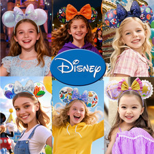 US stock .Disney 200 Mickey Minnie Mouse Ears Headband new Sequined Disneyland