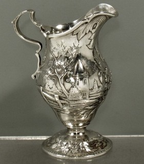Kirk & Son Sterling Silver Cream Pitcher c1880 CASTLE PATTERN