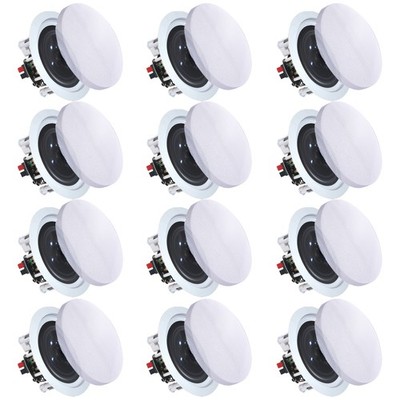 Woofer Speakers 200 W Set of 12 x 6.5'' 8 Ohm 2-Way Mid Bass Ceiling by Vaiyer