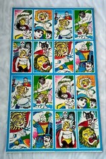 Tiger Mask Vintage Japanese Menko Card Rectangular Uncut Sheet Japan