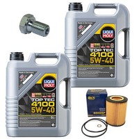 MotoröL Filter Set 4100 5W-40 10 Liter + Schraube FüR BMW 7Er 740D E65 E66 E67