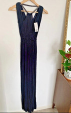 Image of Size S | BNWT Black Maxi Dress with Beaded Neckline | French Connection