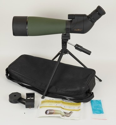 Gosky Spektiv 20-60 x 80 mit Stativ Handyhalterung Tasche wasserdicht neuwertig