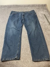 Wrangler Men's Blue Jeans 44x30 Regular Fit Stretch Flex Denim