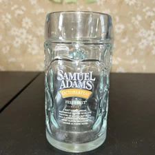 SAM ADAMS  OCTOBERFEST  BEER MUG GLASS STEIN Thumbprint Beer Drinking