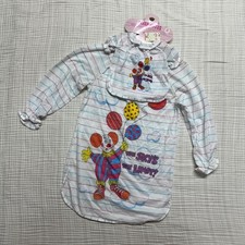 Vintage Wundies Sleep Mates Clown Nightgown  Matching Doll Gown Set Size 8 USA