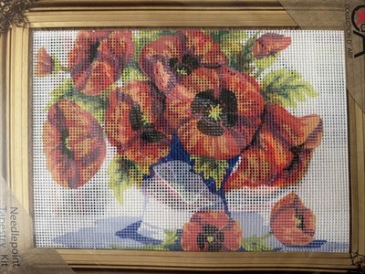 Collection D Art Printed needlepoint kits W Floss Tapestry Canvas 30x40 cm