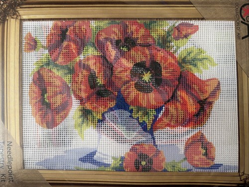 Collection D Art Printed needlepoint kit W Floss Tapestry Canvas 30x40 cm