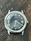 Vintage Timex Dynabeat Men Gold Tone Electric Watch FOR REPAIR 37mm Collectible