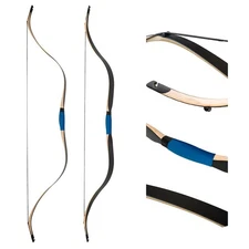 PMZ 58" Traditional Bow Recurve Bow Horse Hunting Bow for Adult 20-55lbs