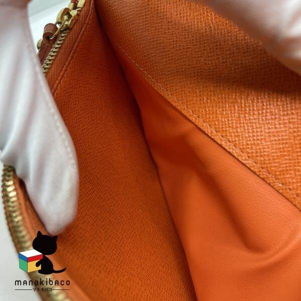 Louis Vuitton M60270 Ansolit Monogram Canvas Bag White Orange Used thumbnail 11