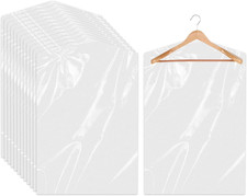 20 Pack Transparent Garment Bags for Dust-Proof Clothing Storage 55x80 cm