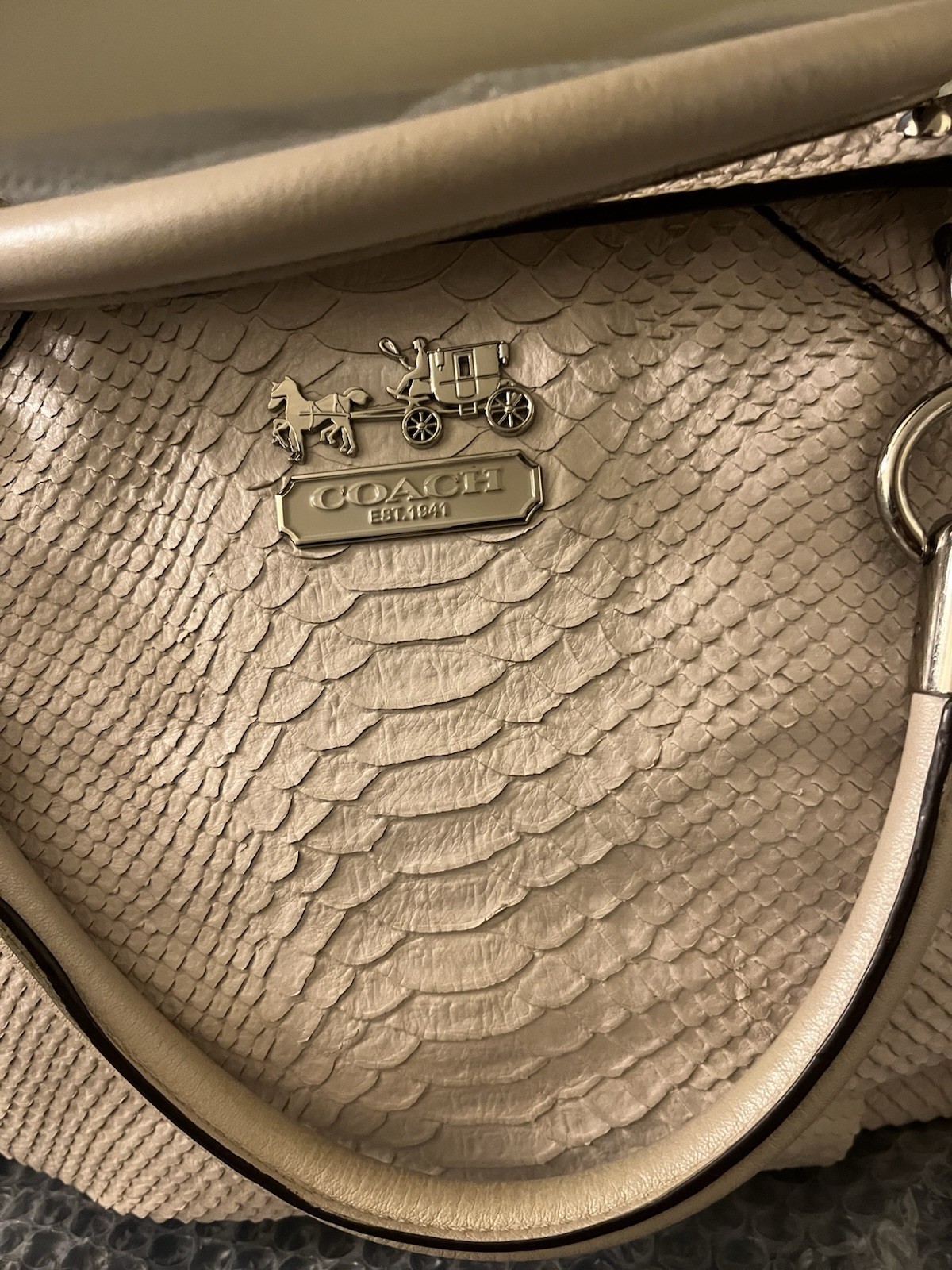 coach est 1941 Sophia Python Embossed Leather Bag… - image 20