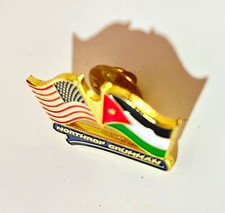 NORTHROP GRUMMAN USA & Jordan Flag Lapel Pin Defense Collectible Rare