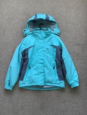 Trespass Girls Jacket Waterproof Windproof Detachable Hood - Age 13-14