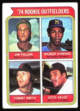 1974 Topps #606 1974 Rookie Outfielders Jim Fuller Howard Smith Velez
