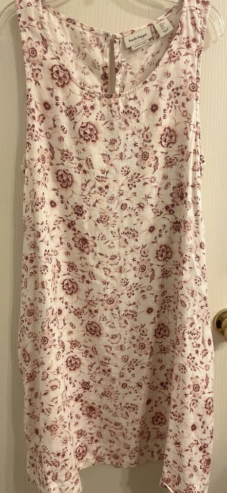 Haute Hippie Women’s Floral Print sleeveless 100% Linen Dress Size Large - Image 3 of 4