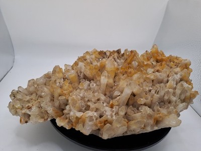 Große Bergkristall Quarz Stufe 2,6kg Eisenquarz Rauchquarz Zepter-Kristalle